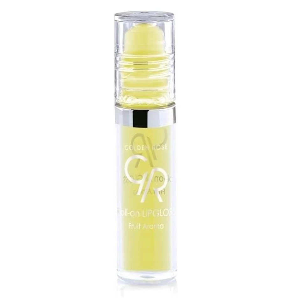 برق لب مایع گلدن رز لیمویی GOLDEN ROSE Fruit Roll On Lipgloss LEMON حجم 5.2 میلی لیتر - ارس شاین