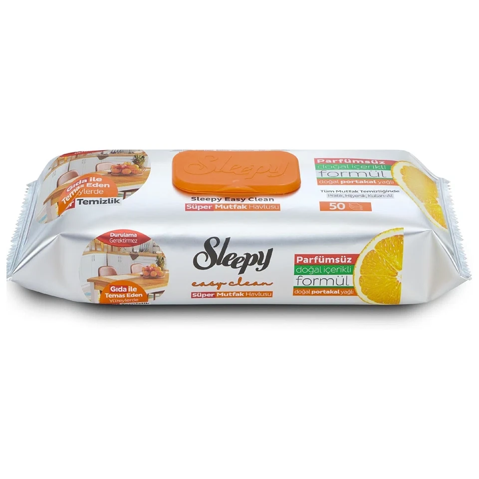 دستمال آشپزخانه اسلیپی رایحه پرتقال Sleepy Easy Clean portakal بسته 50 عددی - ارس شاین