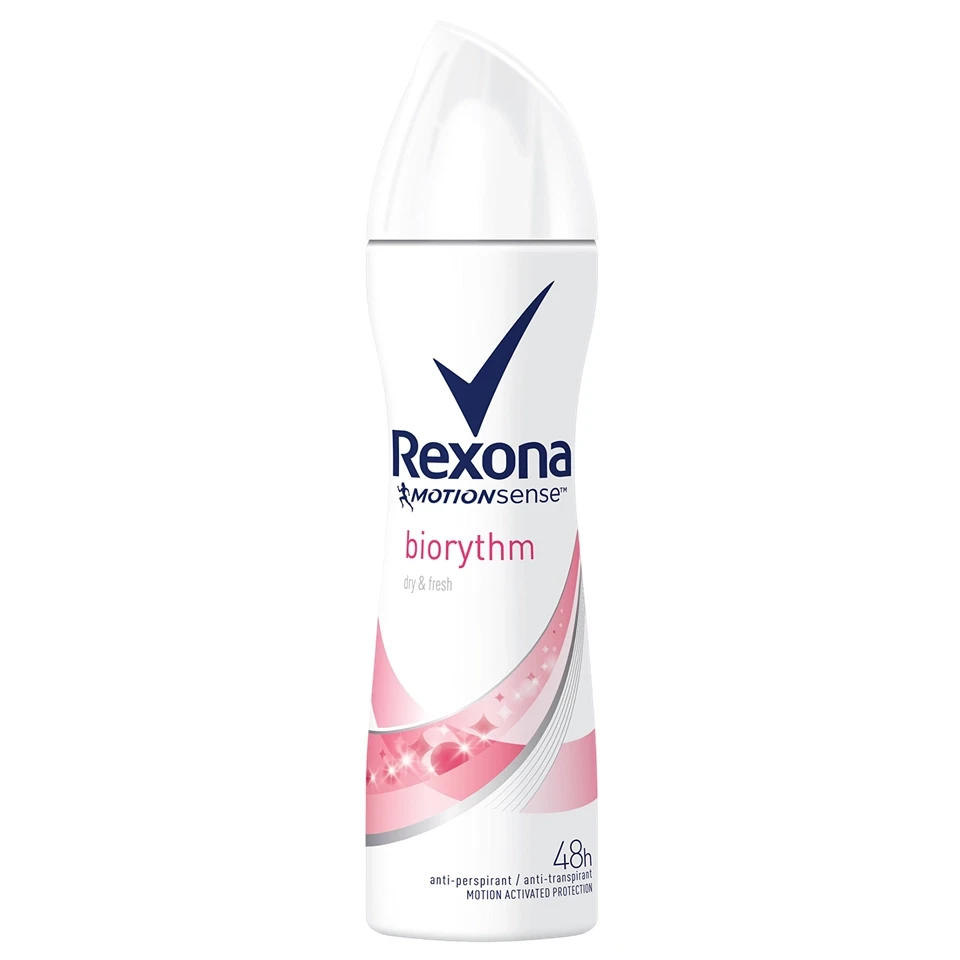 اسپری ضد تعریق 48 ساعته زنانه رکسونا ایتالیا رایحه ریتم زیستی Rexona biorythm حجم 200 میلی لیتر - ارس شاین