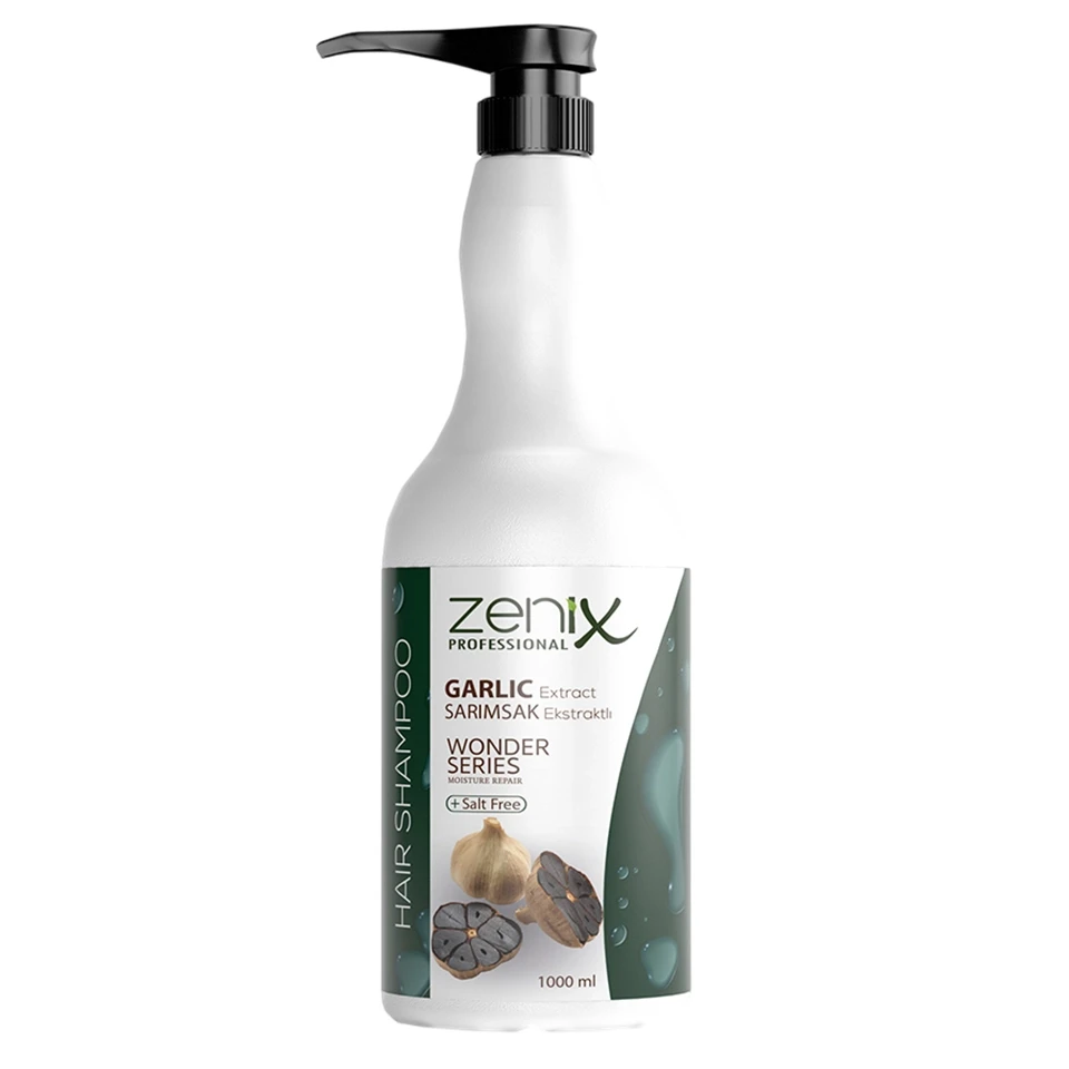 شامپو مو سیر سیاه زنیکس zenix hair care shampoo black garlic حجم 1000 میلی لیتر - ارس شاین