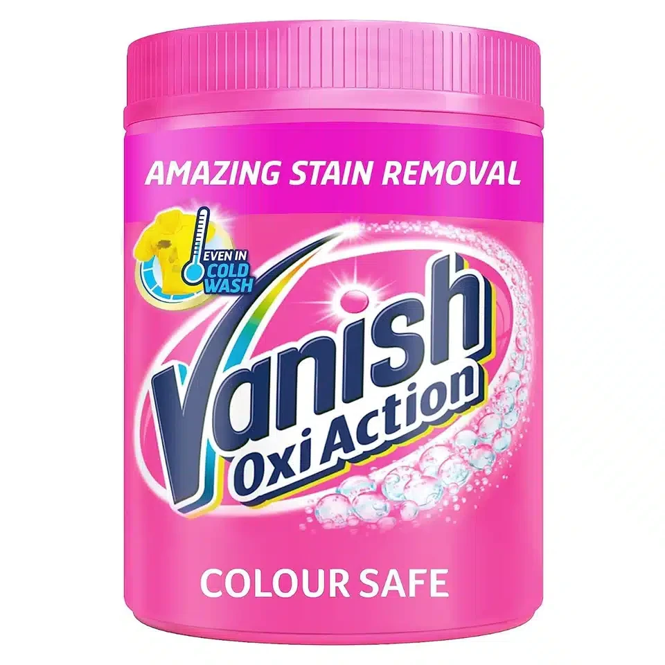 پودر لکه بر ونیش مخصوص لباس های رنگی Vanish Oxi Action COLOUR SAFE وزن 1000 گرم - ارس شاین