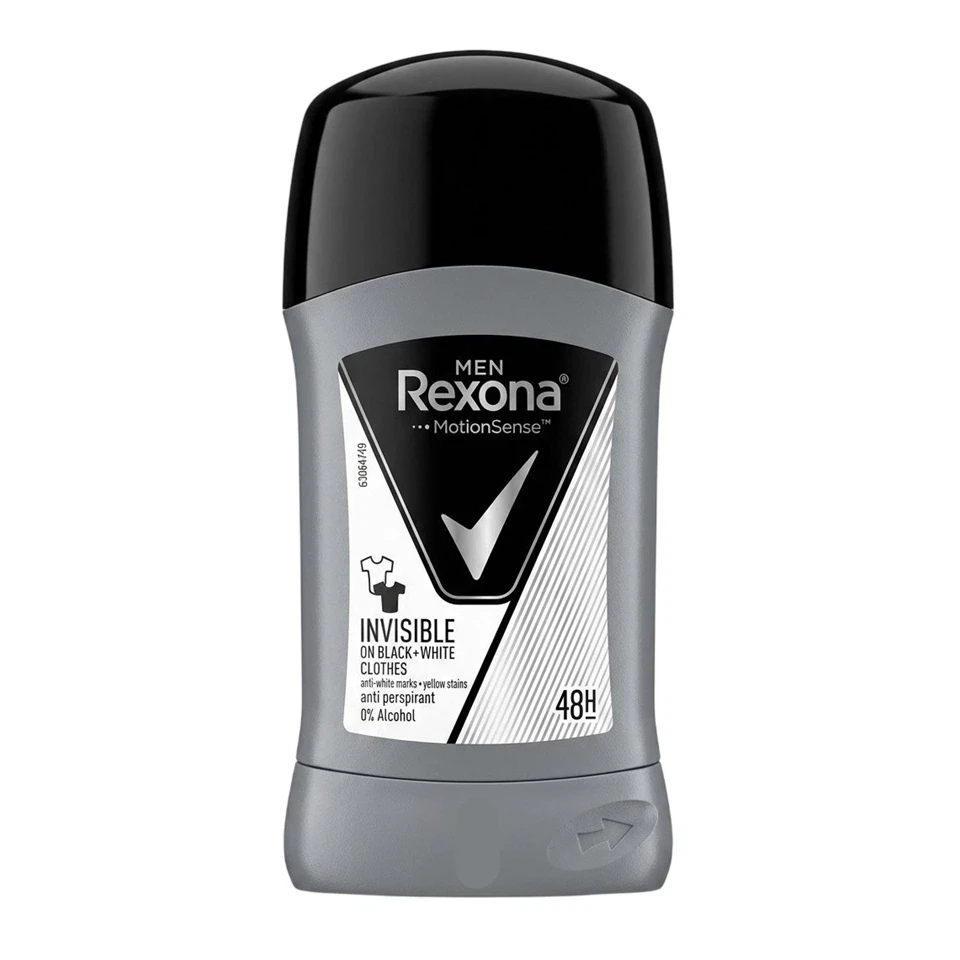 مام استیکی رکسونا مردانه رایحه نامرئی روی سیاه و سفید Rexona INVISIBLE ON BLACK+WHITE وزن 40 گرم - ارس شاین