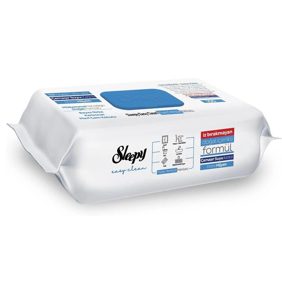 دستمال مرطوب سطوح چند منظوره اسلیپی رایحه اقیانوس Sleepy Easy Clean Yüzey Temizlik Havlusu بسته 100 عددی - ارس شاین