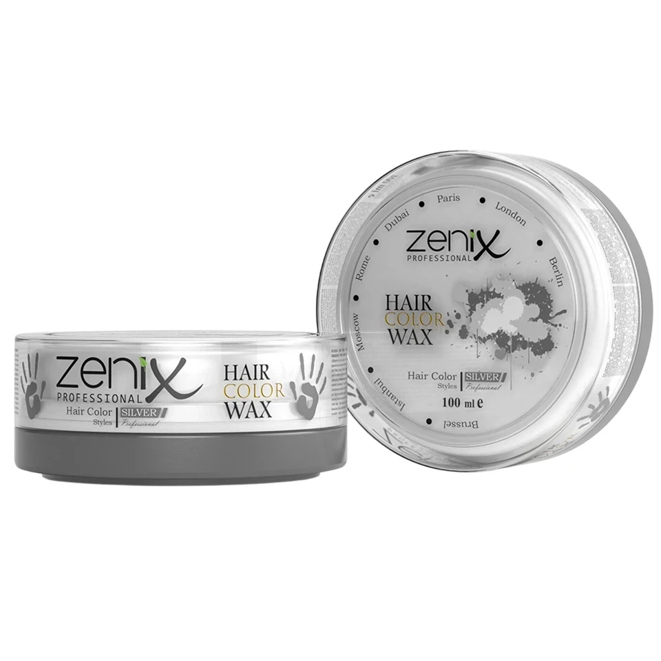 واکس رنگ مو مدل نقره‌ای زنیکس zenix hair style wax color silver حجم 100 میلی لیتر - ارس شاین