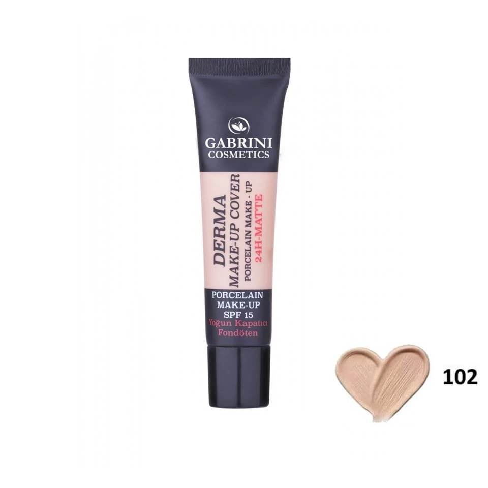 کرم پودر مات گابرینی درما GABRINI شماره 102 حجم 40 میلی لیتر - ارس شاین