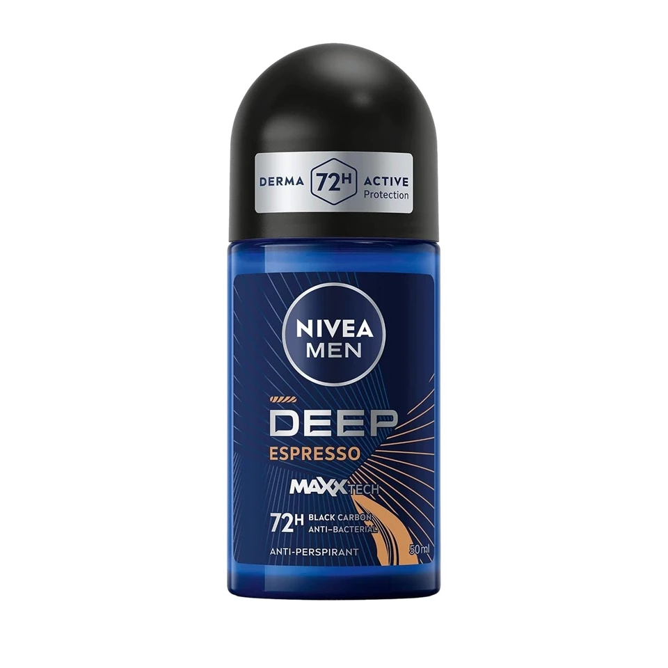 مام رولی مردانه نیوآ رایحه اسپرسوی غلیظ NIVEA deep espresso حجم 50 میلی لیتر - ارس شاین
