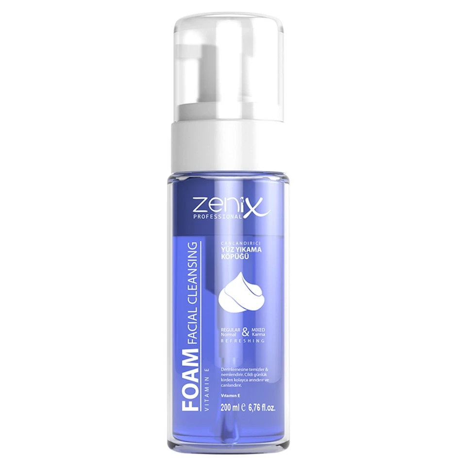 فوم پاک کننده صورت ویتامینه زنیکس zenix face cleaning foam vitamin حجم 200 میلی لیتر - ارس شاین