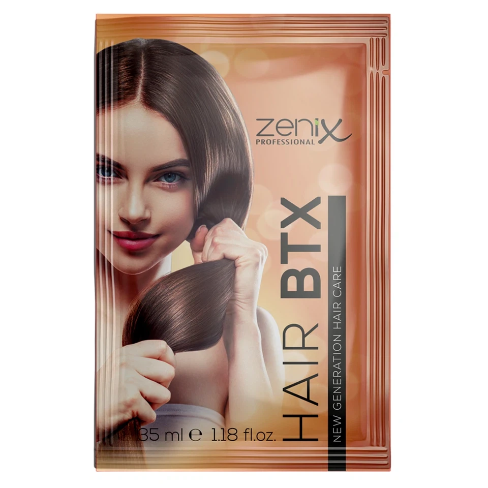 ماسک مو سری کراتین پروتئین بی تی ایکس ساشه‌ای زنیکس zenix protein keratin series hair care btx sachets حجم 35 میلی لیتر - ارس شاین