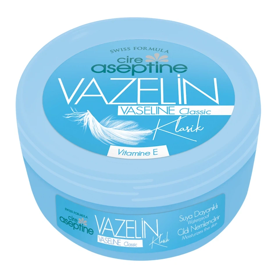 وازلین حاوی ویتامین E سیر آسپتین رایحه کلاسیک cire aseptine VASELINE aassic حجم 200 میلی لیتر - ارس شاین