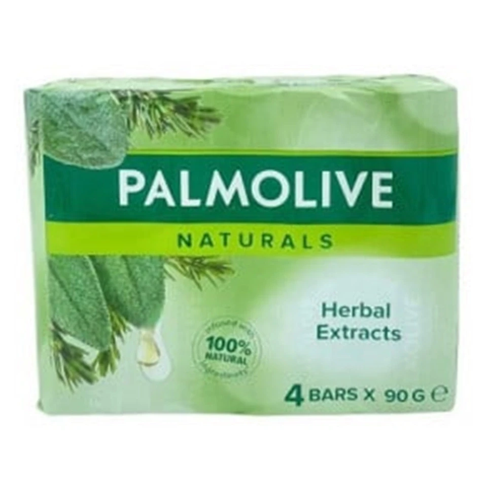 صابون حمام پالمولیو رایحه عصاره های گیاهی PALMOLIVE NATURAL Herbal Extracts بسته 4 عددی (360 گرم) - ارس شاین