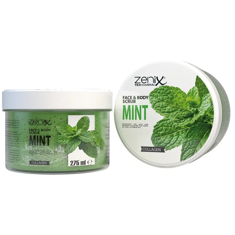 اسکراب صورت و بدن زنیکس رایحه نعناع zenix face skin care daily scrub mint حجم 275 میلی لیتر - ارس شاین