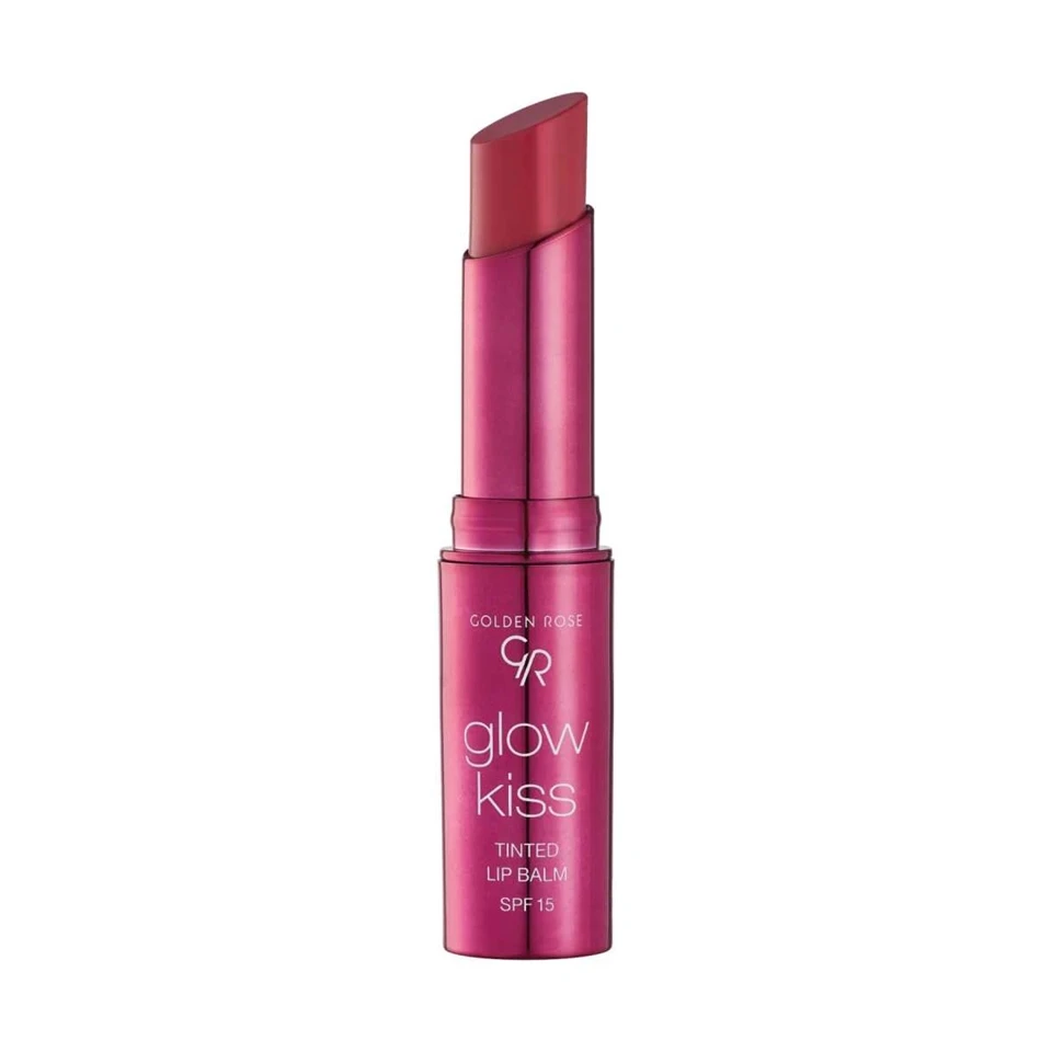 تینت لب جامد گلدن رز شماره 03 (صورتیِ تمشکی) GOLDEN ROSE glow kiss TINTED LIP BALM - ارس شاین