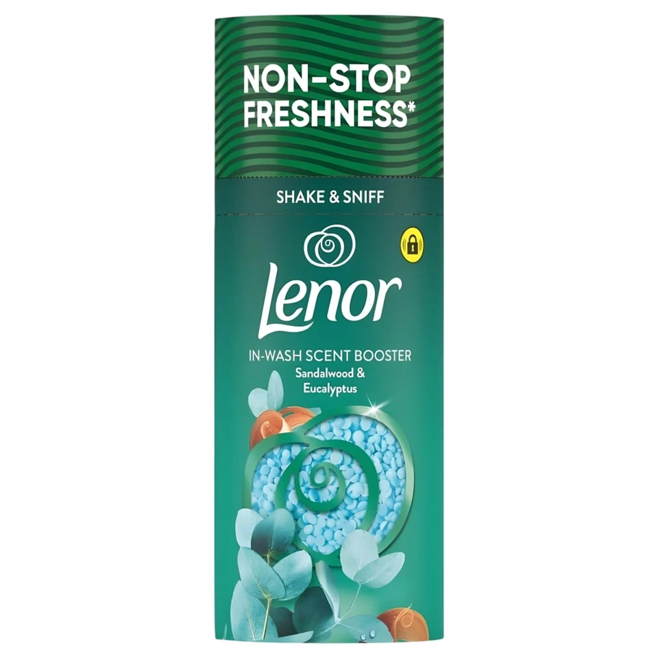 بوستر خوشبو کننده لباس لنور رایحه چوب صندل و اکالیپتوس Lenor IN-WASH SCENT BOOSTER وزن 155 گرم - ارس شاین