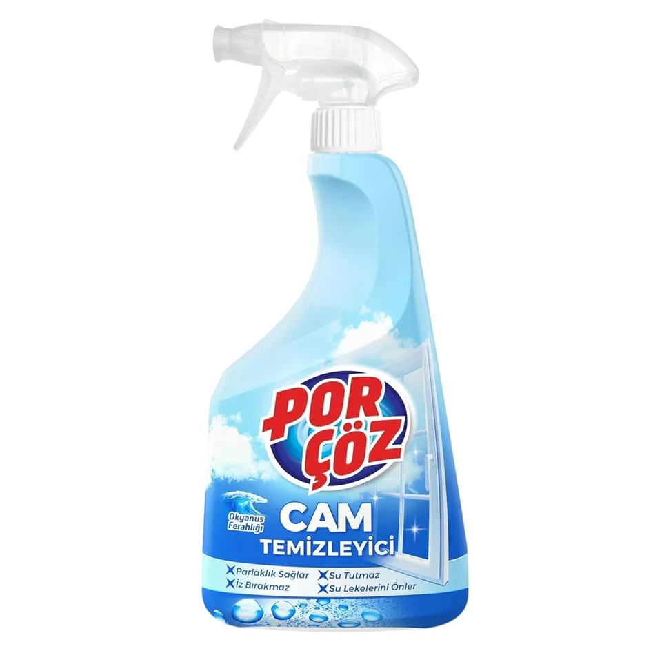 اسپری شیشه پاک کن پور چوز PORA Çöz CAM TEMİZLEYİCİ حجم 500 میلی لیتر - ارس شاین