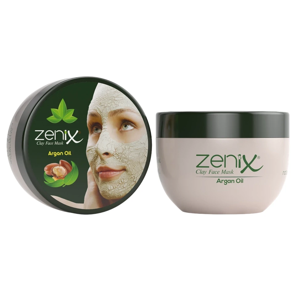 ماسک صورت خاک رس و فندق (حاوی آرگان) زنیکس Zenix Clay Face Mask Argan وزن 350 گرم - ارس شاین