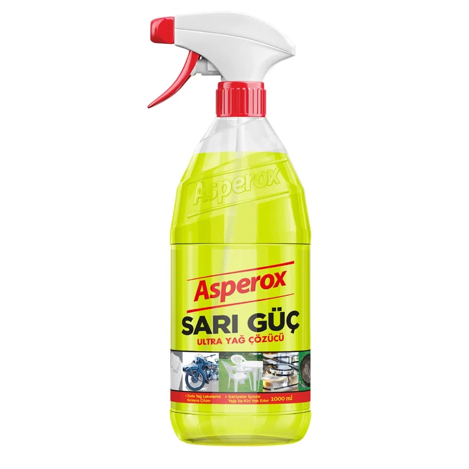 اسپری چربی زدا چند منظوره آسپروکس ساری گوج Asperox SARI GÜC حجم 1000 میلی لیتر - ارس شاین
