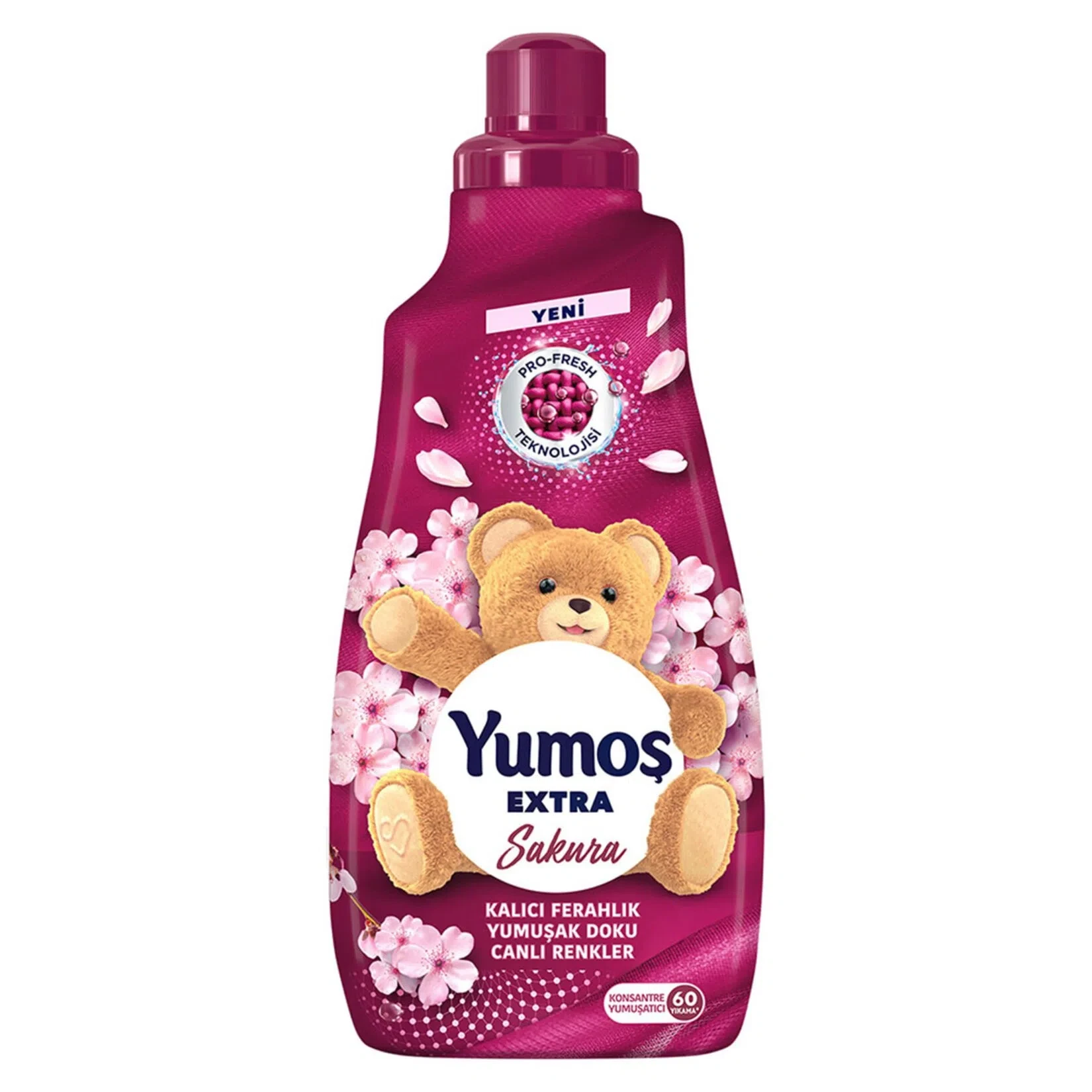 مایع نرم‌کننده و خوشبوکننده لباس یوموش اکسترا رایحه شکوفه گیلاس Yumos EXTRA Sakura حجم 1440 میلی لیتر - ارس شاین