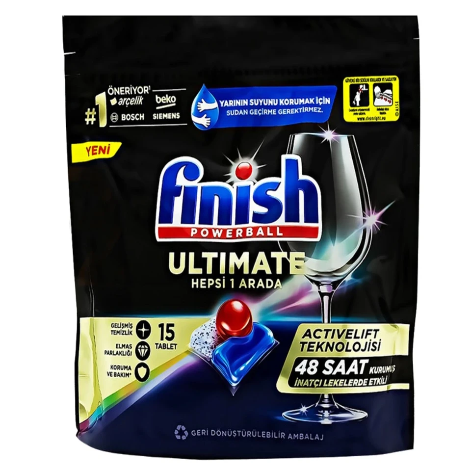 قرص ماشین ظرفشویی فینیش التیمیت finish ultimate بسته 15 عددی - ارس شاین