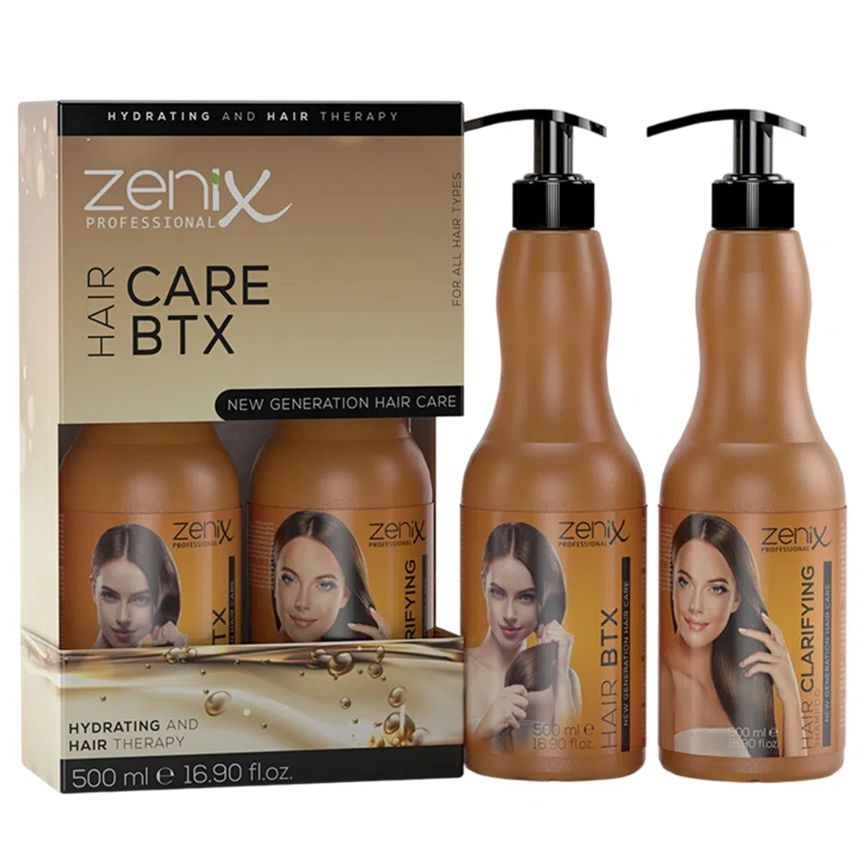 کیت مراقبت از مو و شامپوی سری کراتین و پروتئین زنیکس zenix protein keratin series hair care btx and shampoo kit حجم 500+500 میلی لیتر - ارس شاین