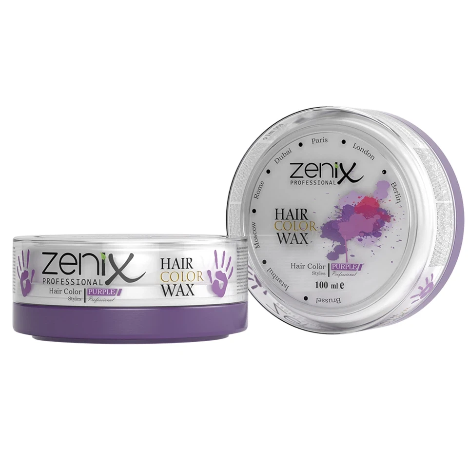 واکس رنگ مو مدل بنفش زنیکس zenix hair style wax color purple حجم 100 میلی لیتر - ارس شاین