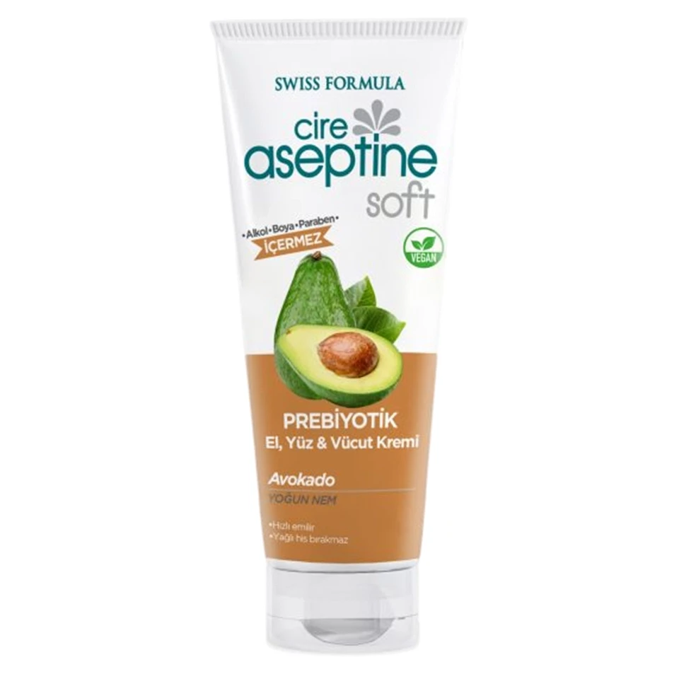 کرم دست و صورت و بدن سیر آسپتین رایحه آواکادو cire aseptine PREBİYOTİK Avocado حجم 200 میلی لیتر - ارس شاین