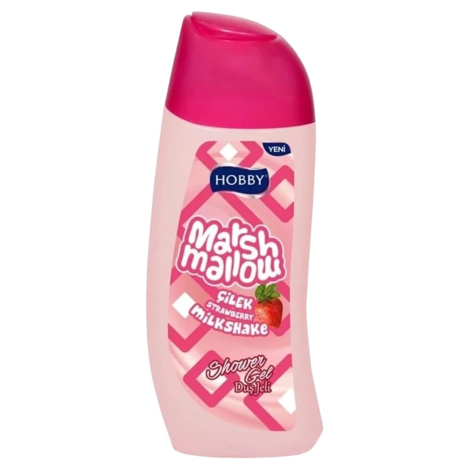 شامپو بدن هوبی مارشمالو رایحه میلک شیک توت‌ فرنگی HOBBY Marshmallow حجم 500 میلی لیتر - ارس شاین