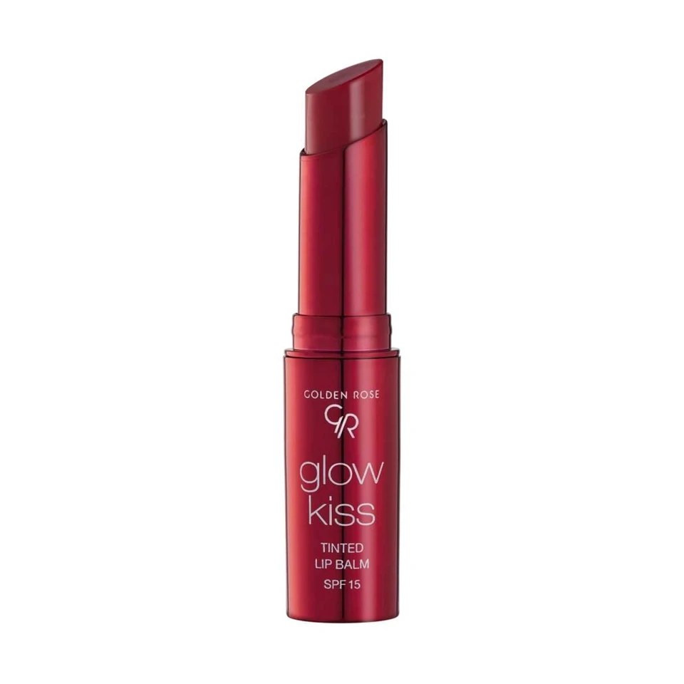 تینت لب جامد گلدن رز شماره 02 (توت‌فرنگی) GOLDEN ROSE glow kiss TINTED LIP BALM - ارس شاین
