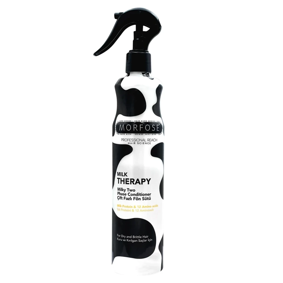 اسپری دوفاز مورفوس مخصوص موهای خشک و موخوره مدل تراپی شیری MORFOSE MILK THERAPY حجم 400 میلی لیتر - ارس شاین