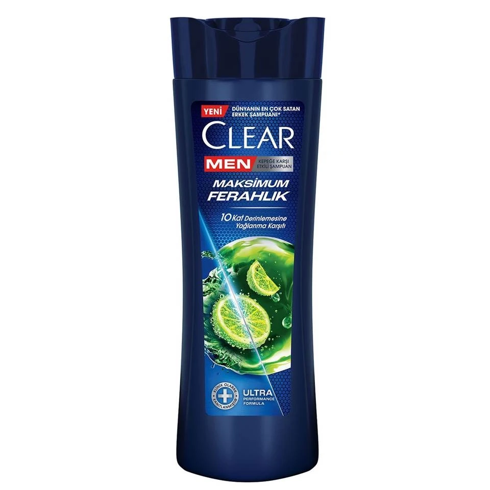 شامپو مو ضد شوره کلیر مردانه حداکثر خنکی CLEAR MEN Maksimum Ferahlık حجم 350 میلی لیتر - ارس شاین