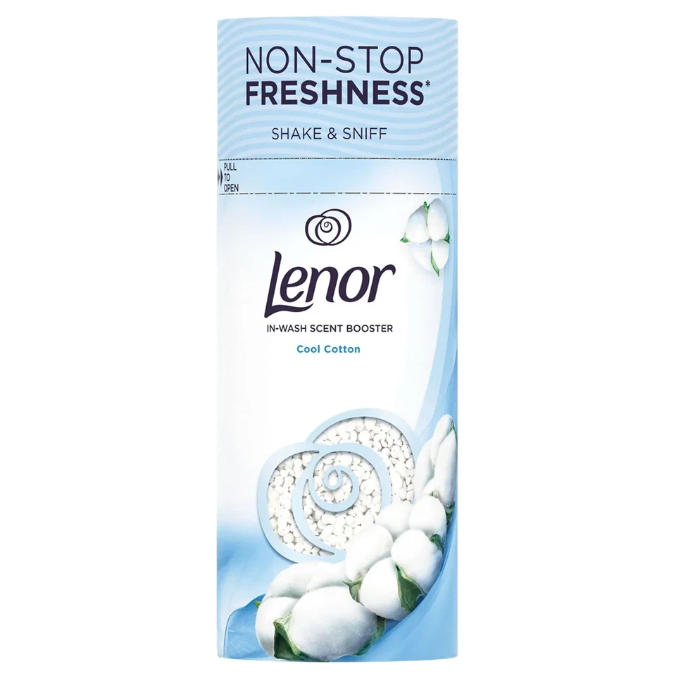 بوستر خوشبو کننده لباس لنور رایحه پنبه خنک Lenor IN-WASH SCENT BOOSTER وزن 155 گرم - ارس شاین