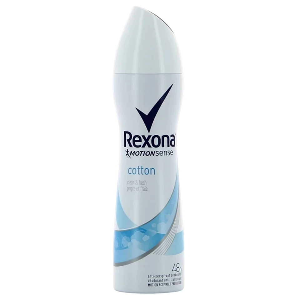 اسپری ضد تعریق 48 ساعته زنانه رکسونا ایتالیا رایحه پنبه خشک Rexona cotton dry حجم 200 میلی لیتر - ارس شاین