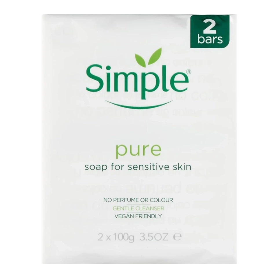 صابون سیمپل برای پوست های حساس Simple pure soap for sensitive skin بسته 2 تایی - ارس شاین