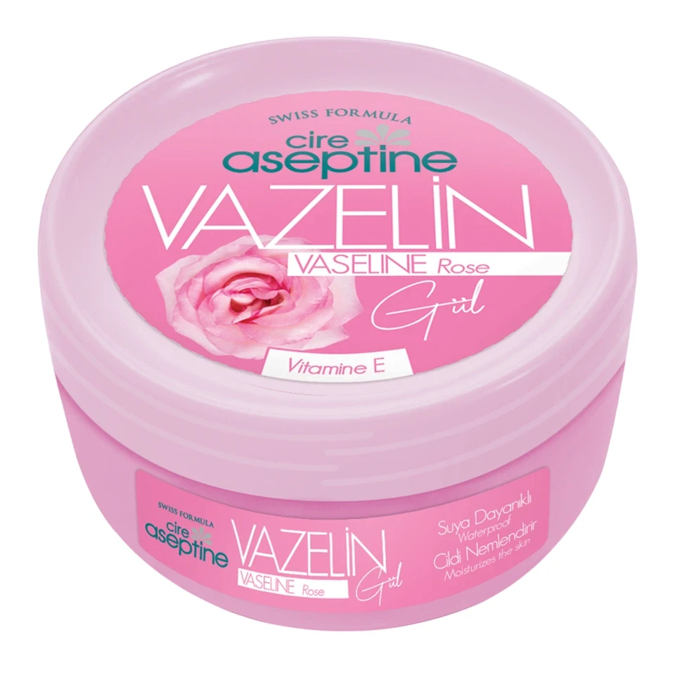 وازلین حاوی ویتامین E سیر آسپتین رایحه گل رز cire aseptine VASELINE Rose حجم 200 میلی لیتر - ارس شاین