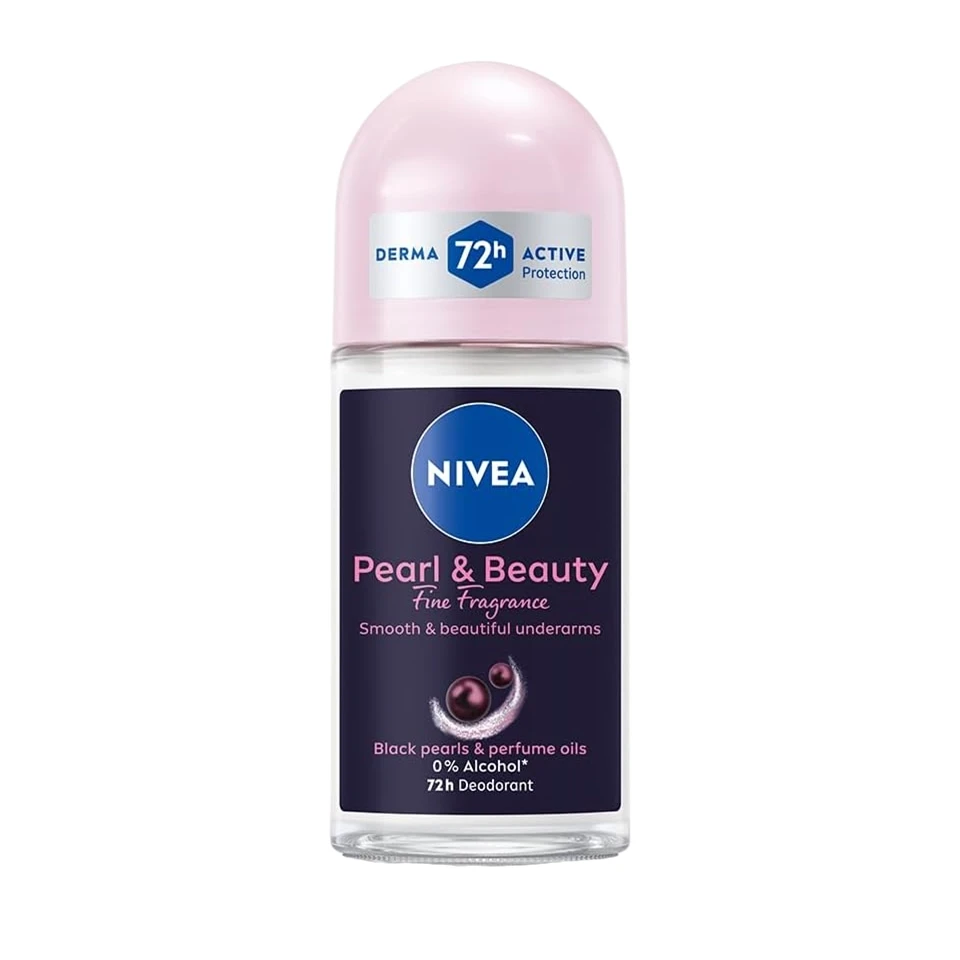 مام رولی زنانه نیوآ رایحه عطر نفیس مروارید و زیبایی NIVEA Pearl &amp; Beauty Fine Fragrance حجم 50 میلی لیتر - ارس شاین