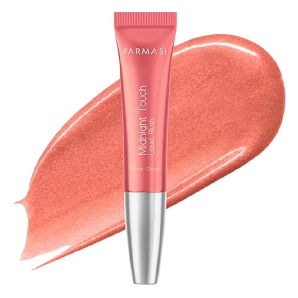 رژ گونه مایع تیوپی پد دار فارماسی مدل ابر صورتی FARMASI MIDNIGHT TOUCH Liquid PINKY CLOUD حجم 12 میلی لیتر - ارس شاین
