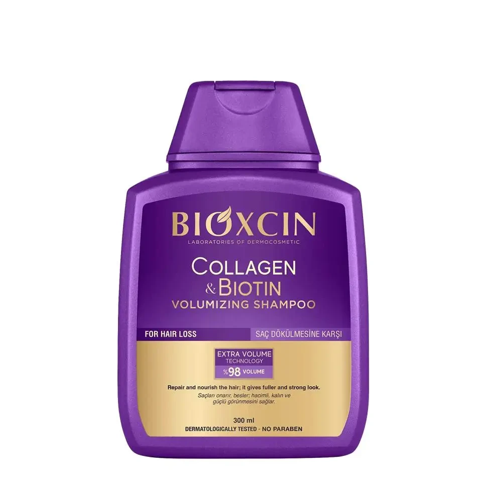 شامپو مو بیوکسین مدل کلاژن و بیوتین BIOXCIN BIOTIN &amp; COLLAGEN حجم 300 میلی لیتر - ارس شاین