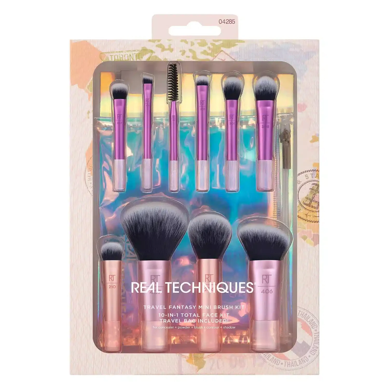 ست براش 10 تیکه مسافرتی ریل تکنیک REAL TECHNIQUES TRAVEL FANTASY MINI BRUSH KIT - ارس شاین