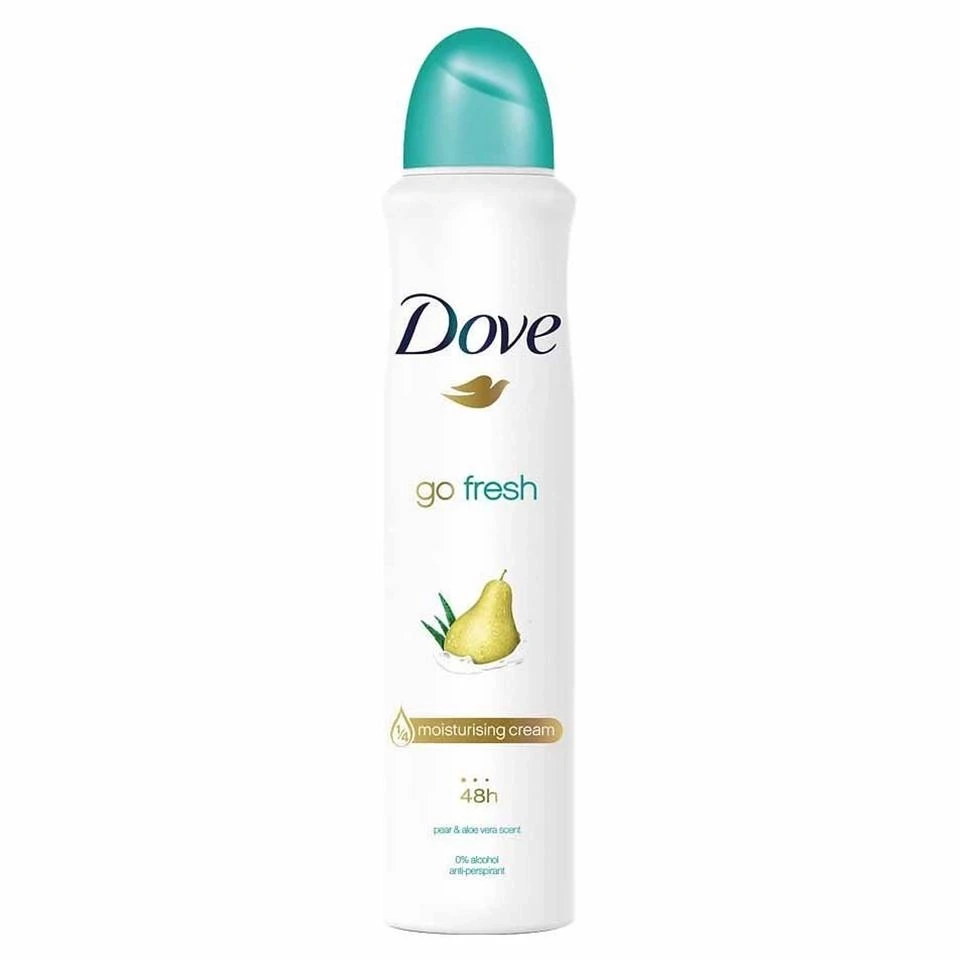 اسپری ضد تعریق داو گو فرش گلابی و آلوئه‌ورا Dove Go Fresh Pear &amp; Aloe Vera Scent حجم 250 میلی لیتر - ارس شاین