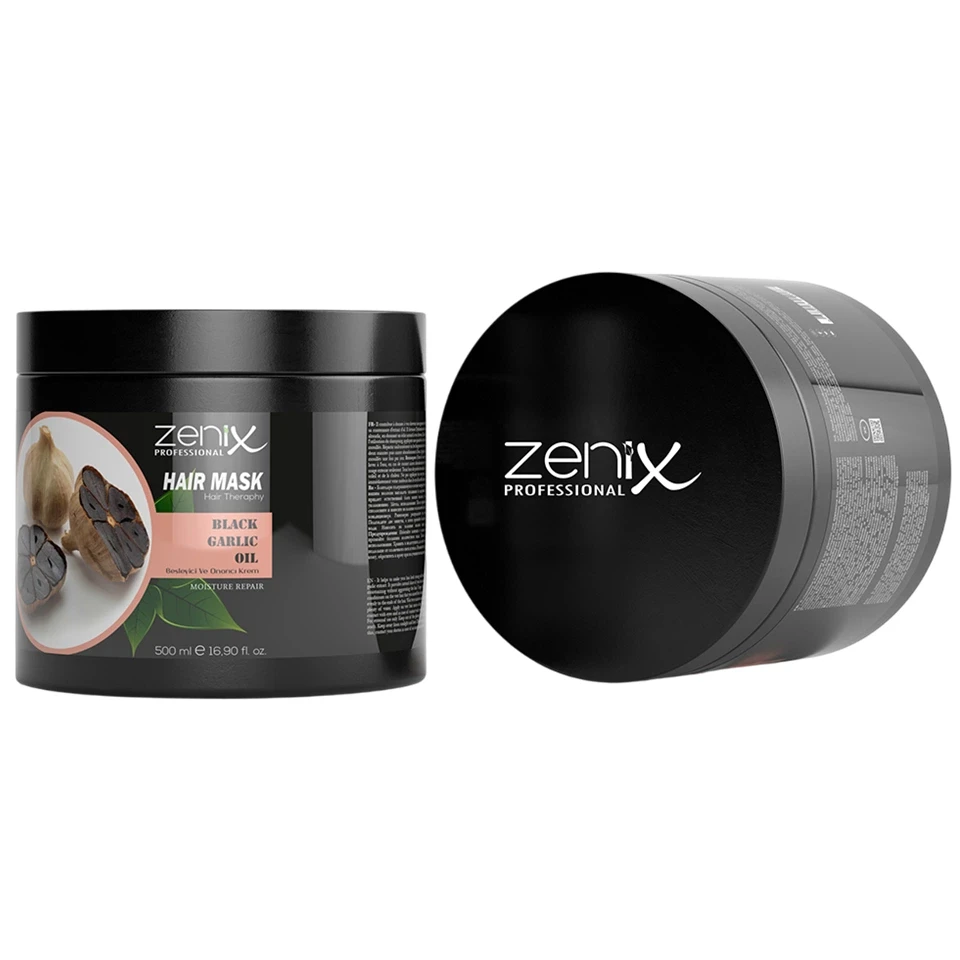 ماسک مو داخل حمام سیر سیاه زنیکس zenix men series hair care mask black garlic حجم 500 میلی لیتر - ارس شاین