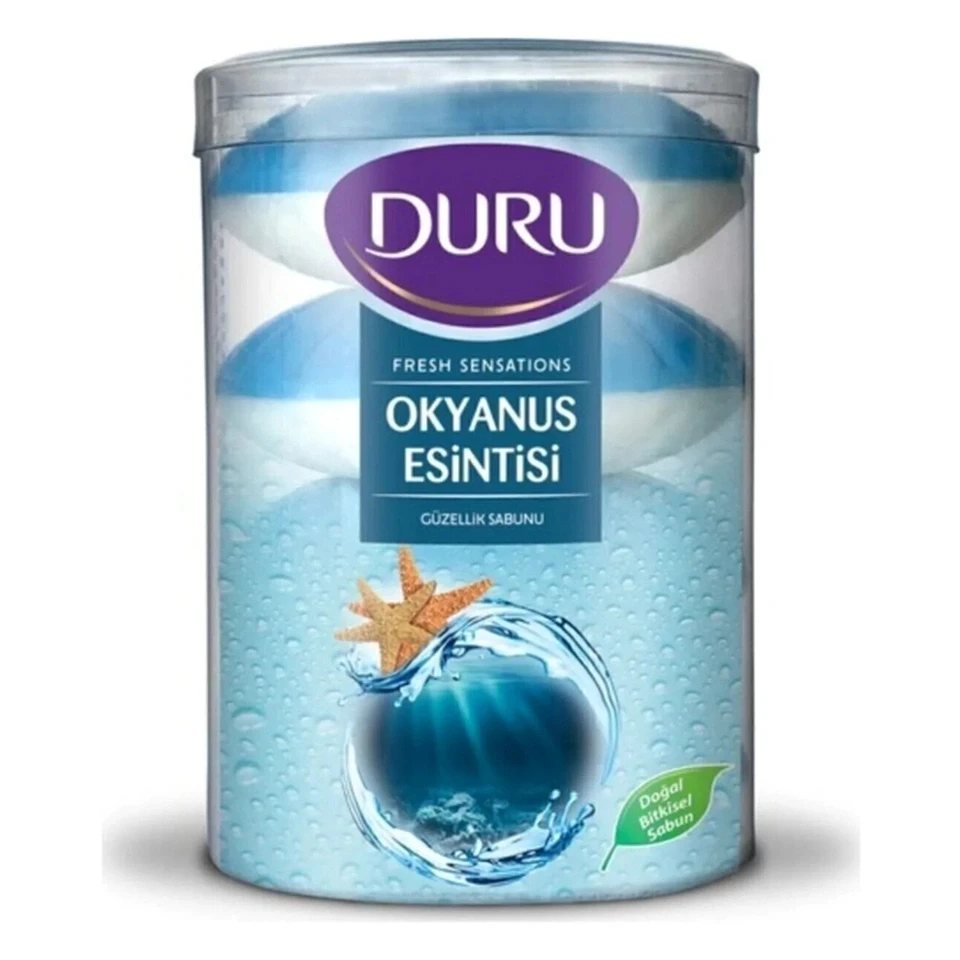 صابون حمام دورو لیوانی رایحه اقیانوس DURU OKYANUS TAZELİĞİ بسته 4 عددی (400 گرم) - ارس شاین