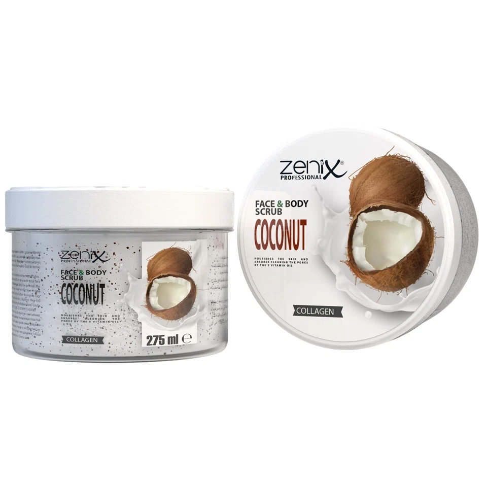 اسکراب صورت و بدن زنیکس رایحه نارگیل zenix face skin care daily scrub coconut حجم 275 میلی لیتر - ارس شاین