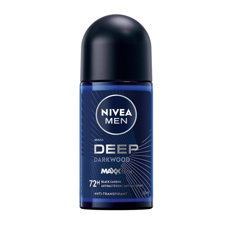 مام رولی مردانه نیوآ رایحه جنگل سیاه و عمیق NIVEA deep darkwood حجم 50 میلی لیتر - ارس شاین