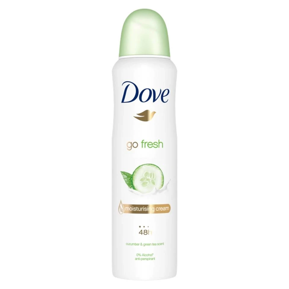 اسپری ضد تعریق داو گو فرش خیار و چای سبز Dove Go Fresh Cucumber &amp; Green Tea Scent حجم 250 میلی لیتر - ارس شاین