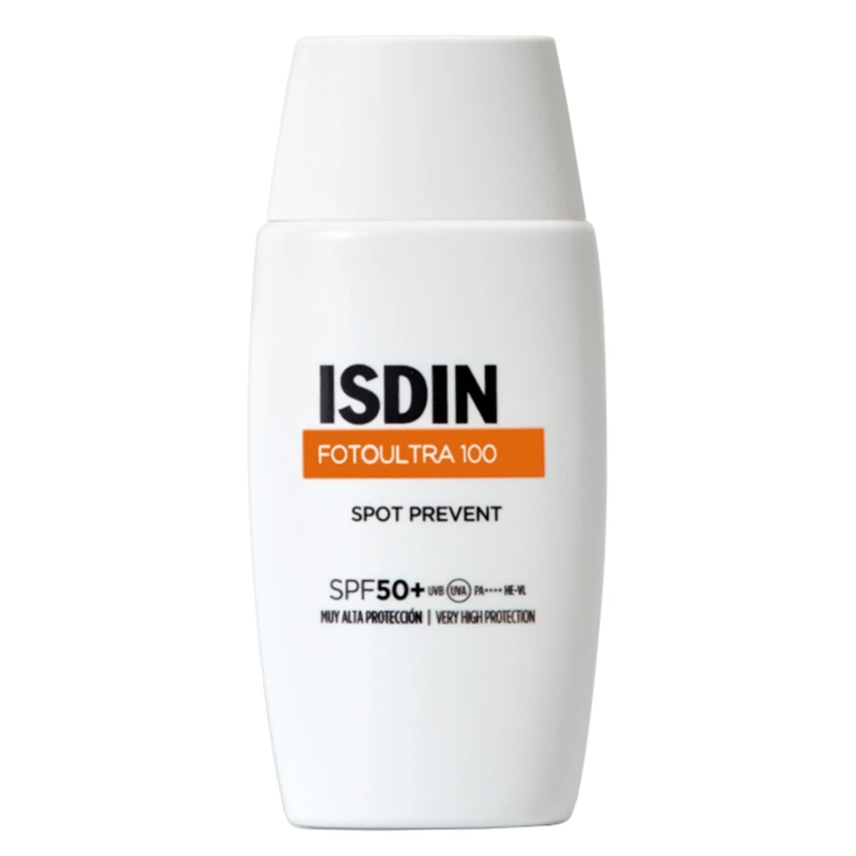 کرم ضد آفتاب ضد لک بی رنگ اسپات پریونت ایزدین Isdin Foto Ultra 100 Spot Prevent SPF50 حجم 50 میلی لیتر - ارس شاین