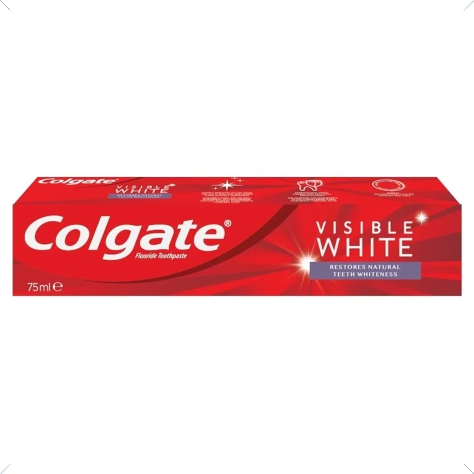 خمیر دندان سفید کننده کلگیت مدل ویزیبل وایت Colgate VISIBLE WHITE حجم 75 میلی لیتر - ارس شاین