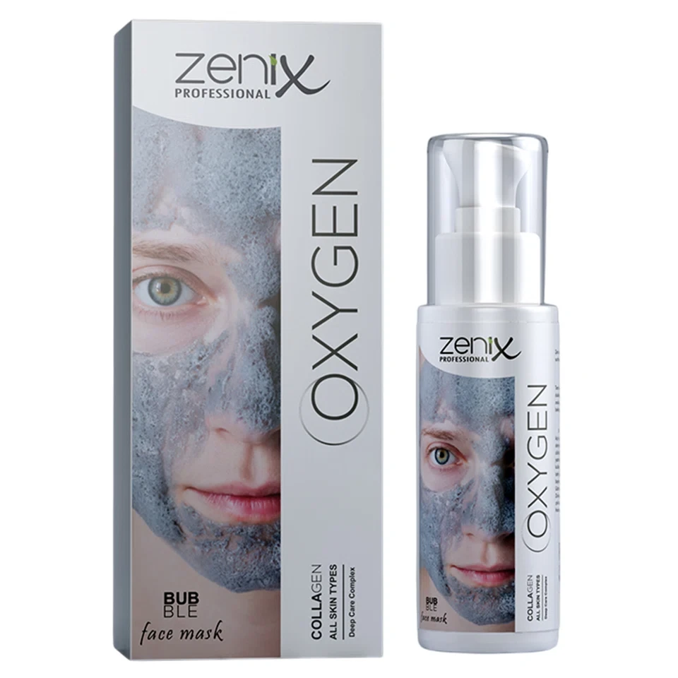 ماسک صورت فومی حاوی اکسیژن و کلاژن زنیکس zenix face care mask oxygen collagen حجم 70 میلی لیتر - ارس شاین