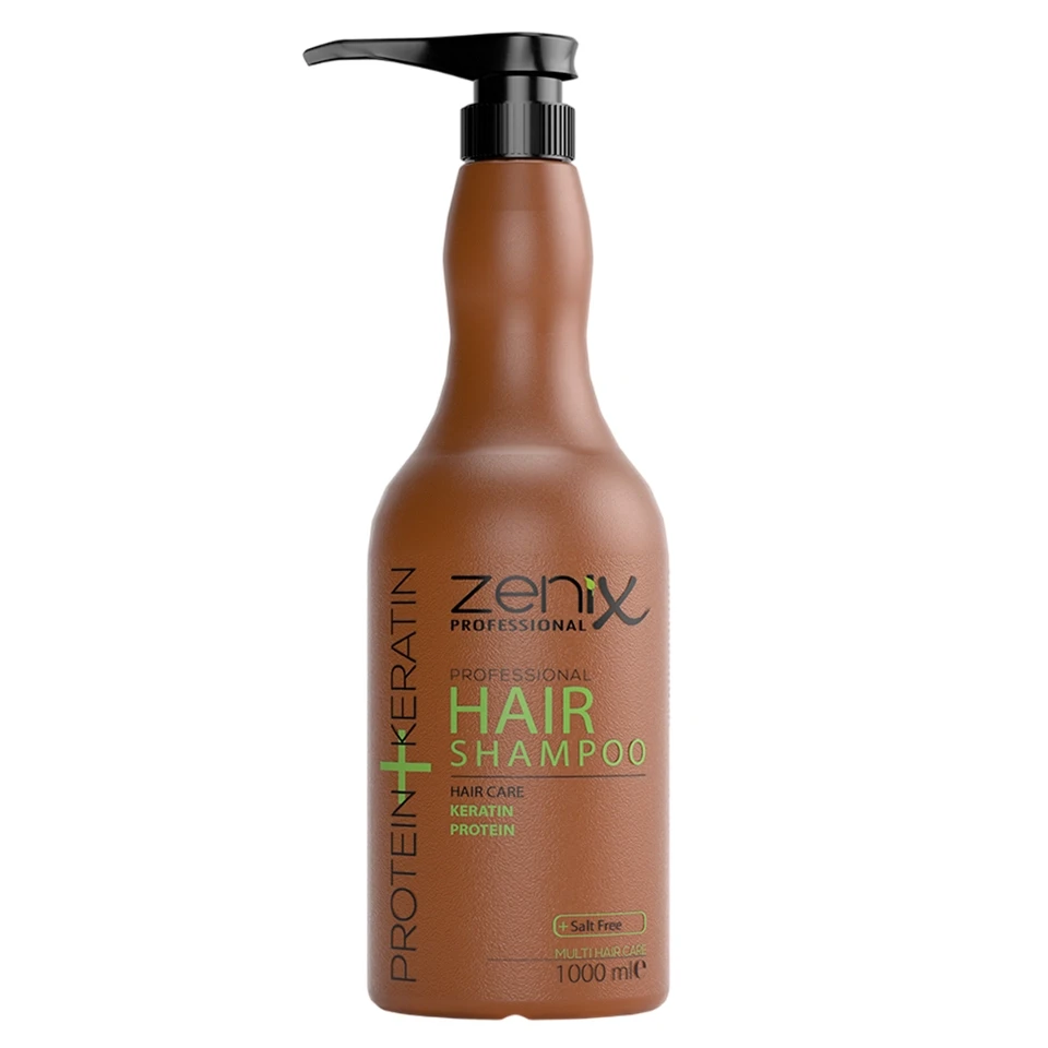 شامپو مو مراقبت از مو سری پروتئین و کراتین زنیکس zenix protein keratin series hair care shampoo حجم 1000 میلی لیتر - ارس شاین