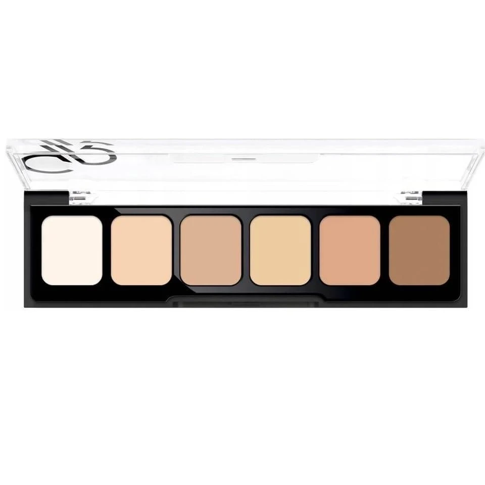 پالت کانسیلر کرمی گلدن رز شش رنگ GOLDEN ROSE correct &amp; conceal concealer cream palette کد 01 - ارس شاین