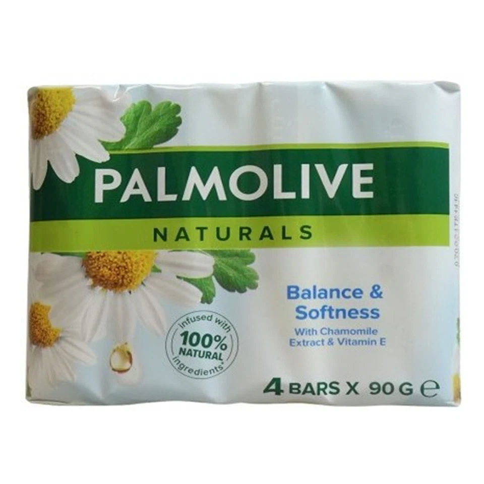 صابون حمام پالمولیو رایحه تعادل و نرمی PALMOLIVE NATURAL Balance &amp; Softnes بسته 4 عددی (360 گرم) - ارس شاین