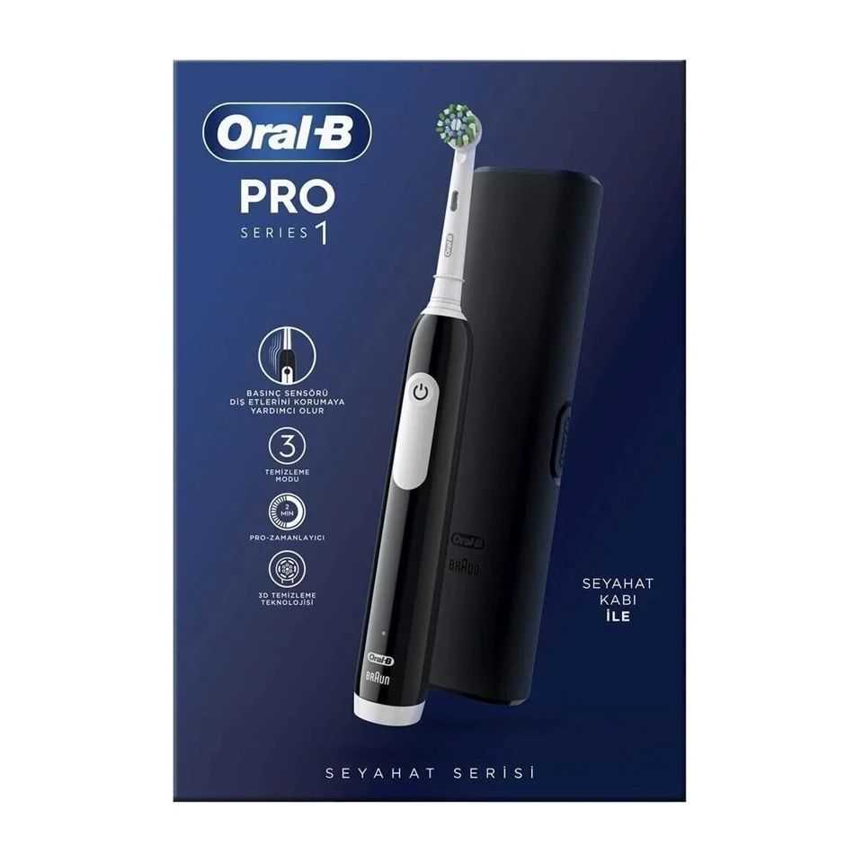 مسواک برقی اورال بی مدل پرو سری اول (نسخه مسافرتی) Oral-B PRO SERIES 1 TRAVEL EDITION رنگ مشکی - ارس شاین